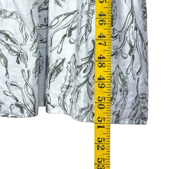 Martha Stewart 2pc Maxi Dress Set S Green Leaf Print Sweater Linen Blend Cottage - Picture 12 of 14